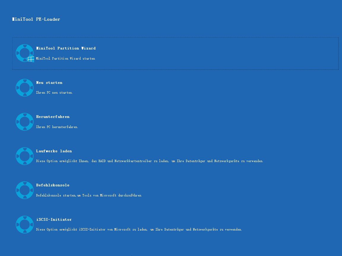 Der MiniTool PE-Loader