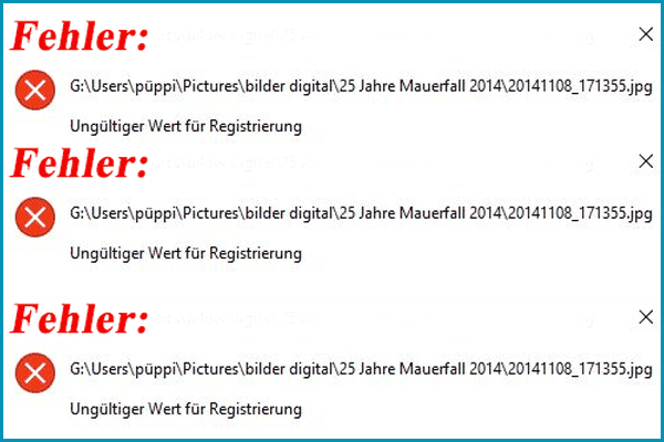 Gelöst - Ungültiger Wert für Registrierung beim Öffnen von Fotos - MiniTool