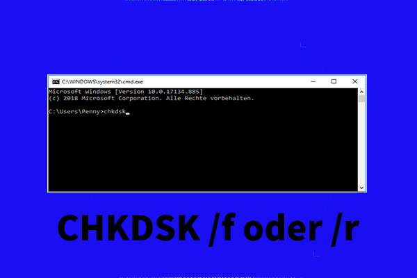 CHKDSK /F oder /R | Unterschied zwischen CHKDSK /F und CHKDSK /R