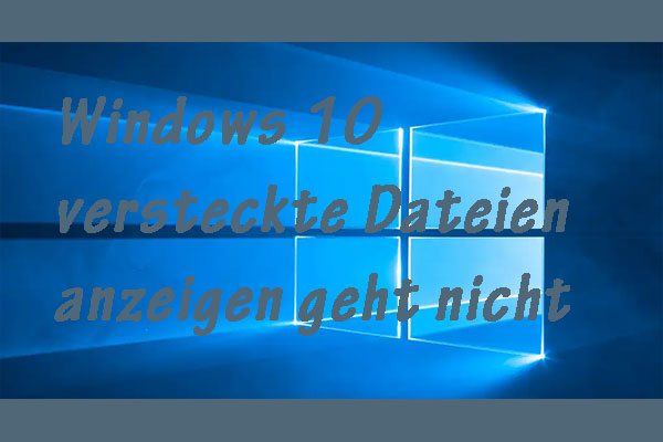 Gelöst - Windows 10 versteckte Dateien anzeigen geht nicht