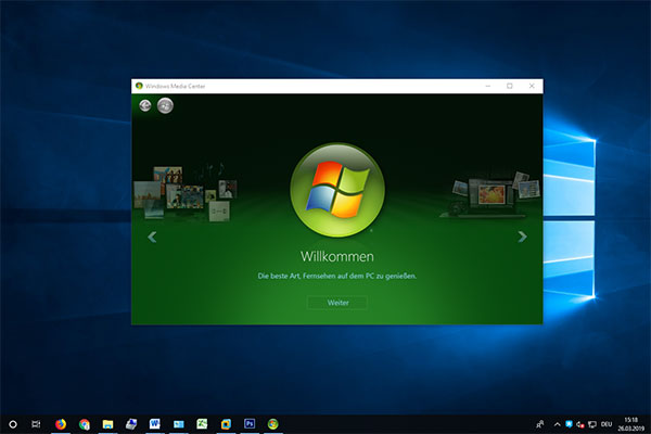 Media Center Windows 10