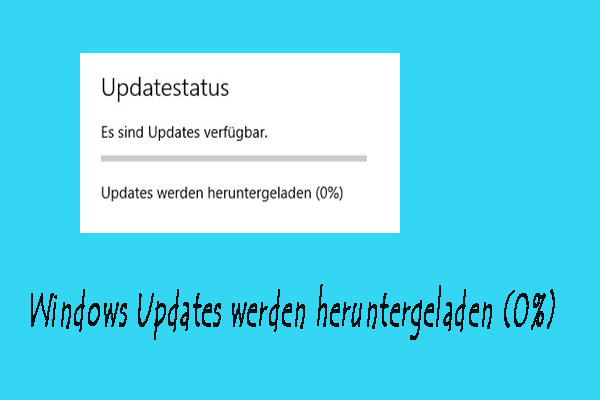 (7 Lösungen) Windows Updates werden heruntergeladen (0%)