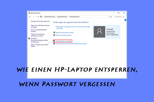 Top 6 Methoden zum Entsperren des HP Laptops, falls man das Passwort vergessen hat