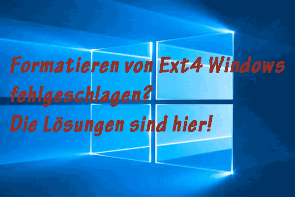 Ext4 erfolgreich in Windows formatieren