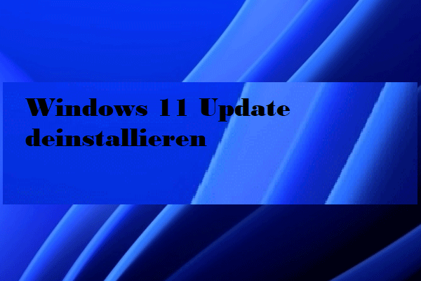 Deinstallieren von Windows 11 Update - 5 Wege
