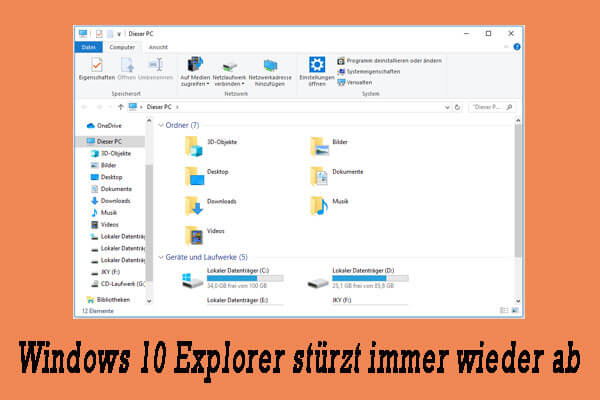 (10 Lösungen) Windows 10 Explorer stürzt immer wieder ab