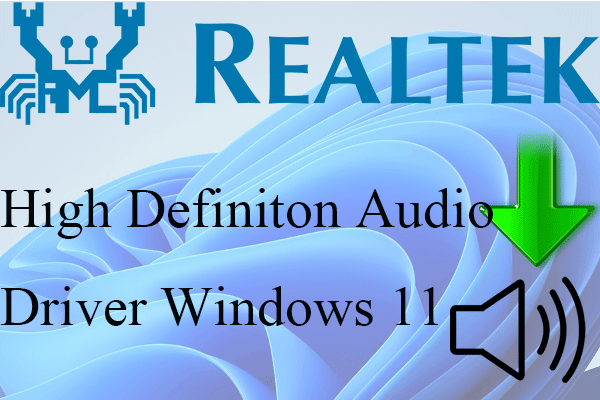 Windows 11 Realtek High Definition Audio-Treiber herunterladen