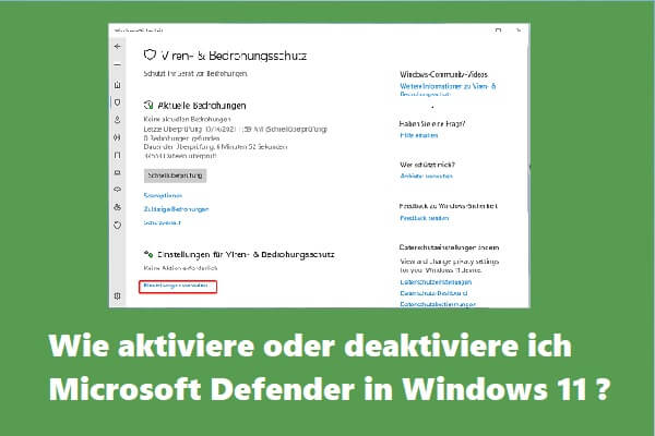 Wie aktiviere oder deaktiviere ich Microsoft Defender in Windows 11?