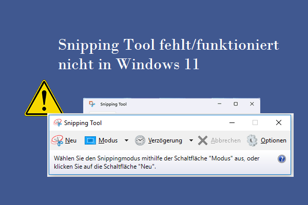 Wie man das fehlende oder nicht funktionierende Snipping Tool unter Windows 11 repariert