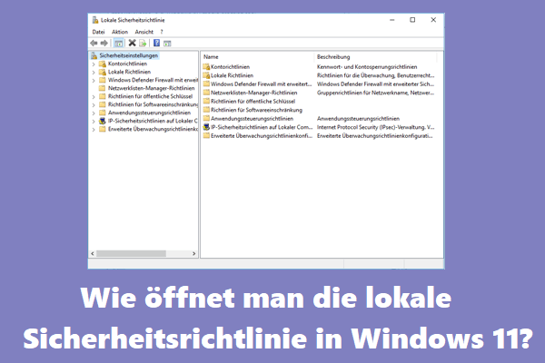 [6 Wege] Wie öffnet man die lokale Sicherheitsrichtlinie in Windows 11?