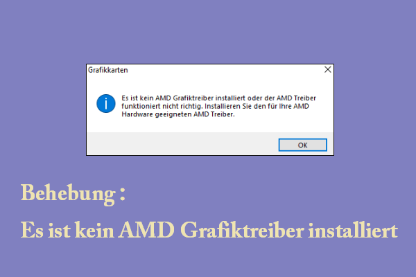 [Gelöst] Es ist kein AMD Grafiktreiber installiert