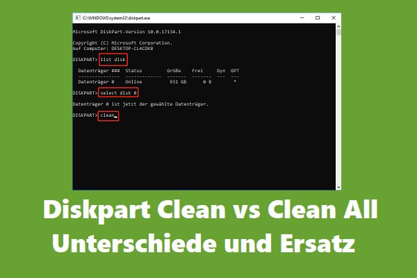 Diskpart Clean vs Clean All: Welche soll man wählen?