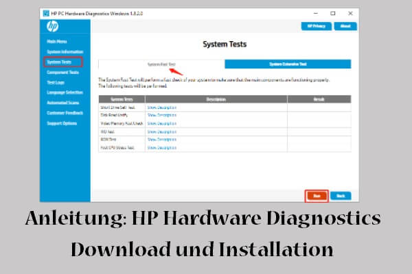 Anleitung: HP Hardware Diagnostics Download und Installation
