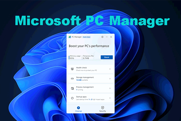 Microsoft PC Manager: Microsoft PC Optimierer für Windows 10/11