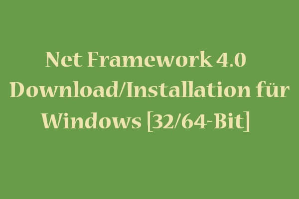 Net Framework 4.0 Download/Installation für Windows [32/64-Bit]