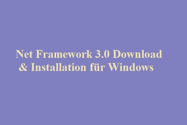 Net Framework 3.0 Download & Installation für Windows