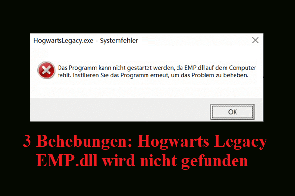 3 Wege: Hogwarts Legacy EMP.dll wird nicht gefunden