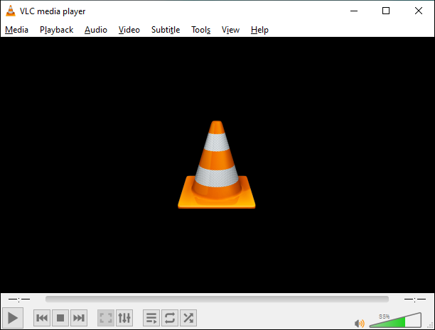 Schnittstelle von VLC Media Player