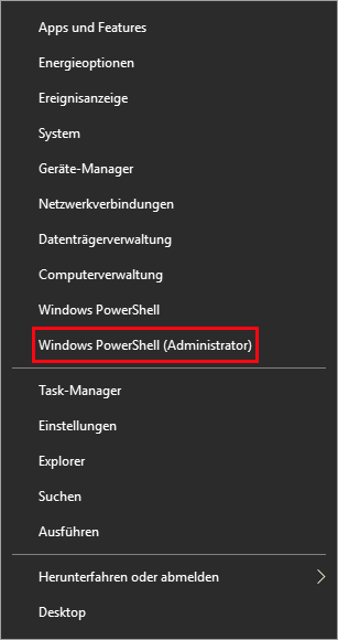 Windows PowerShell öffnen
