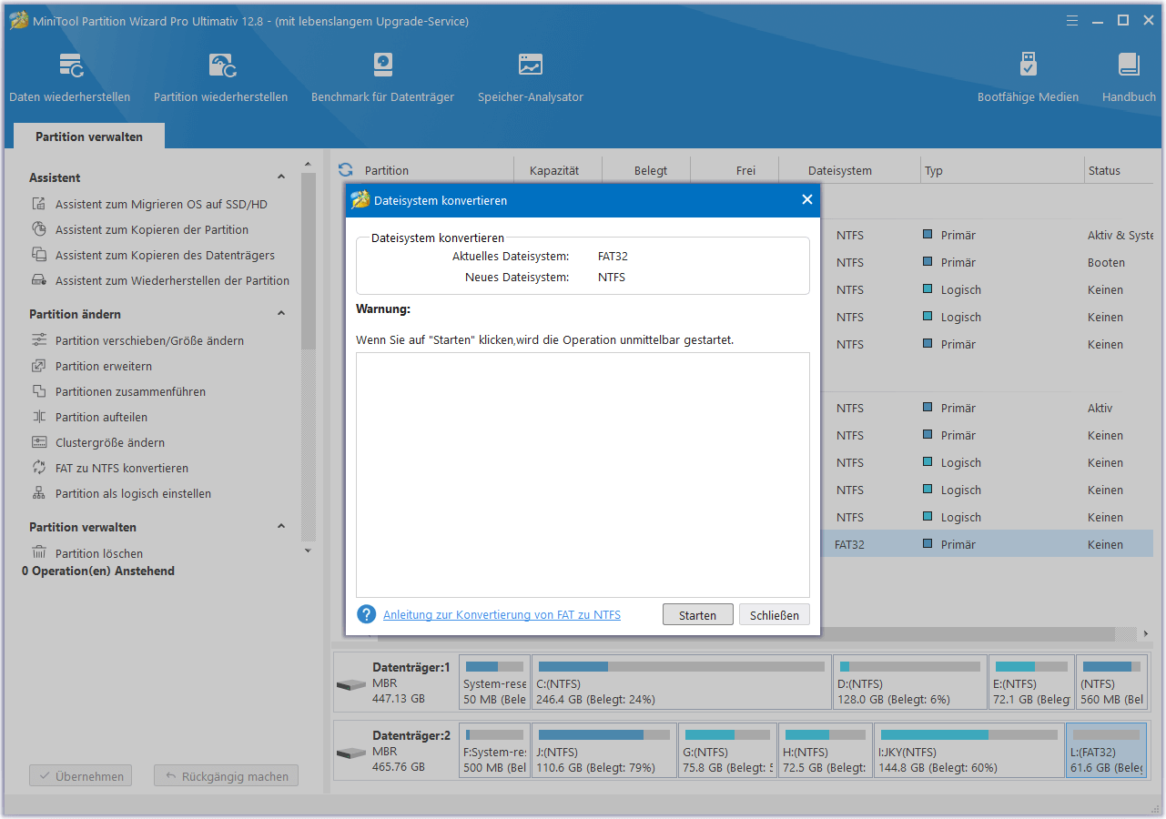 Formatieren einer Festplatte ohne Datenverlust unter Windows