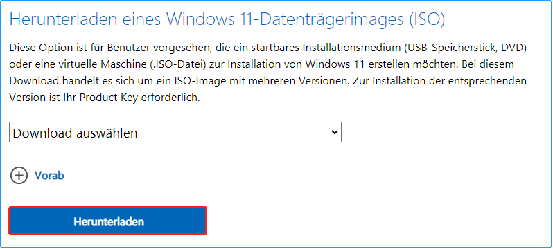 Windows 11-ISO herunterladen