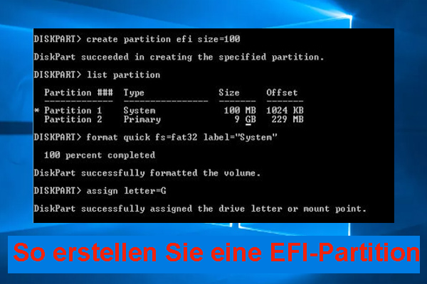 (Einfach und Effektiv) Wie erstellen Sie eine EFI-Partition unter Windows 10/11
