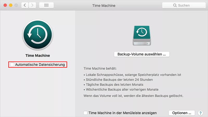 Dokumente auf dem Mac sichern
