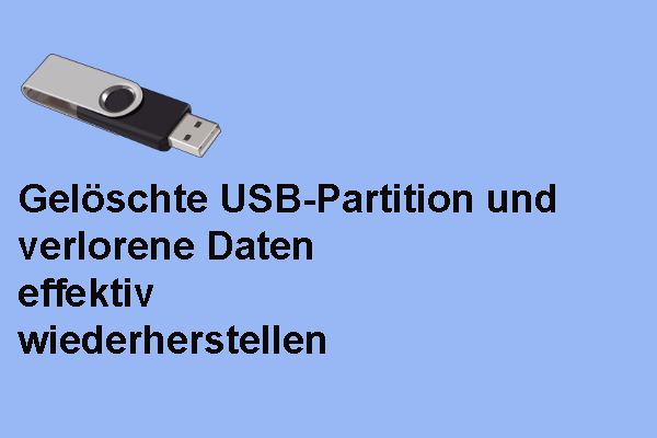 Gelöschte USB-Partition und verlorene Daten effektiv wiederherstellen