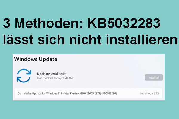 3 Methoden: KB5032283 lässt sich nicht installieren