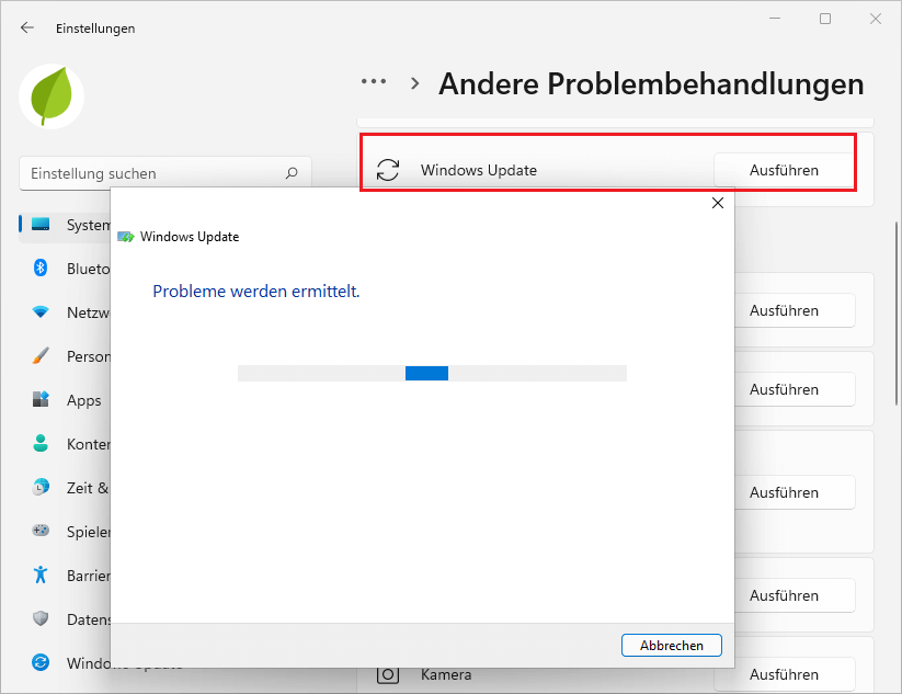 Windows Update-Problembehandlung unter Windows 11 ausführen