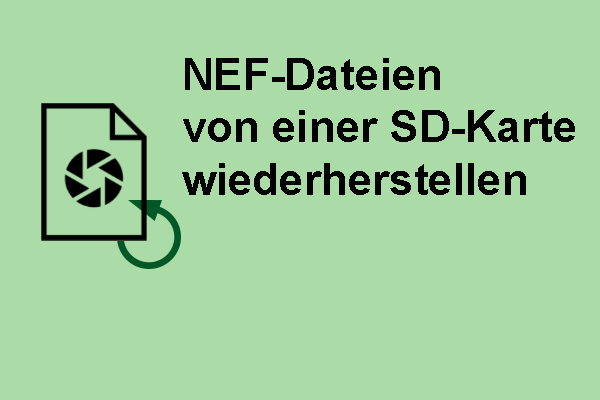 NEF-Datei wiederherstellen: Eine Anleitung zur Wiederherstellung von NEF-Dateien von einer SD-Karte