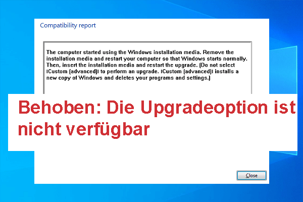 So beheben Sie den Fehler „Die Upgradeoption ist nicht verfügbar“