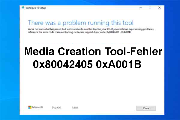 0x80042405 0xA001B: So Beheben Sie Den Media Creation Tool-Fehler