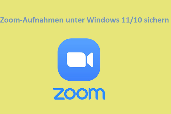 Wie sichert man Zoom-Aufnahmen unter Windows 11/10?