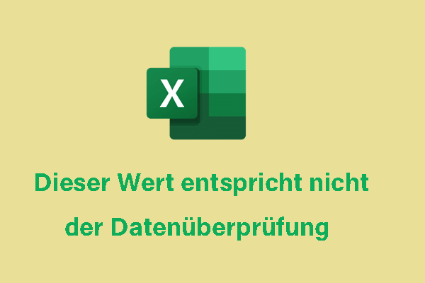 Excel Dieser Wert Entspricht Nicht Den Einschränkungen Für Die Datenüberprüfung Datenüberprüfungsfehler in Excel: Dieser Wert entspricht nicht der