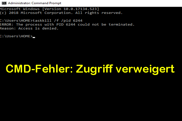 Word Zugriff Verweigert Wenden Sie Sich An Den Administrator Zugriff verweigert in der Eingabeaufforderung: So entfernen Sie die