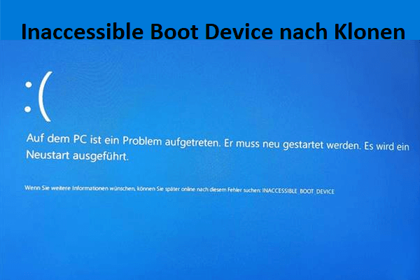 Inaccessible Boot Device クローン : Windows 10 INACCESSIBLE_BOOT_DEVICE ...