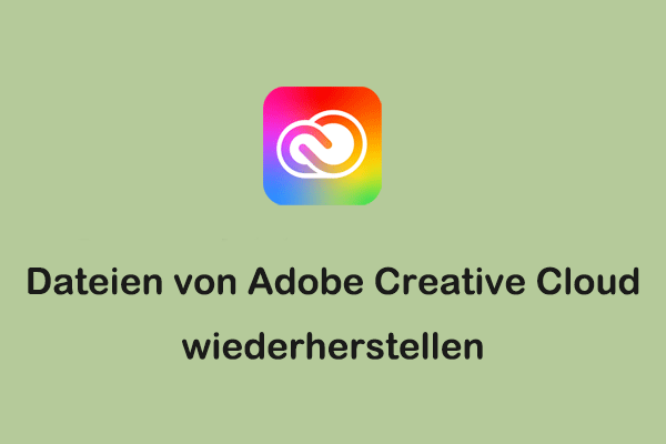 Anleitungen zur Datenwiederherstellung von Adobe Creative Cloud