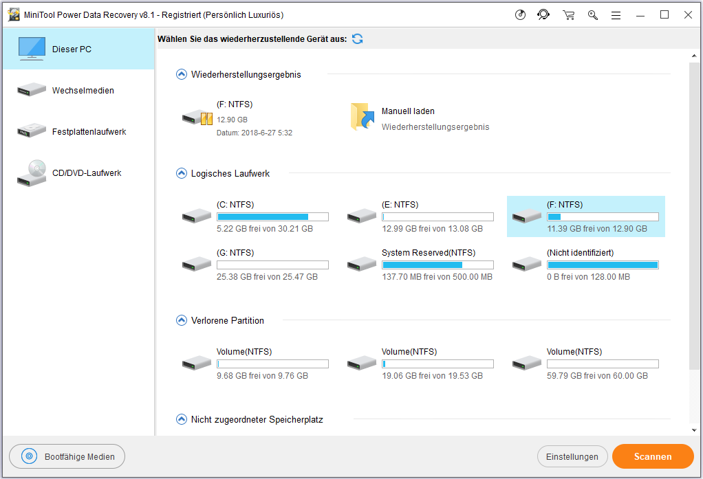 Dieser PC in MiniTool Power Data Recovery