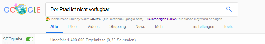 Suchergebnis auf Google