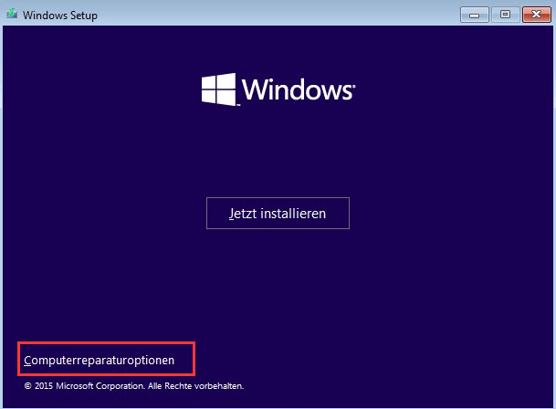 Computerreparaturoptionen
