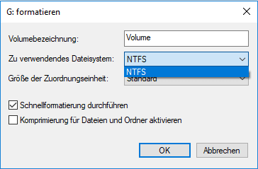  In Windows-Explorer formatieren
