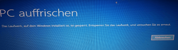 Pc Kann Nicht Zurückgesetzt Werden Laufwerkspartition Fehlt PC kann nicht zurückgesetzt werden. Eine erforderliche... - MiniTool