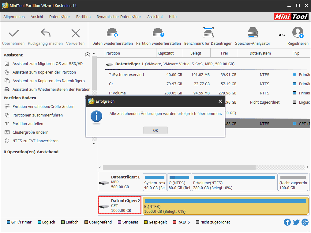 Kostenloser Windows 7 PartitionManager Partition Wizard, CMD, Datenträgerverwaltung