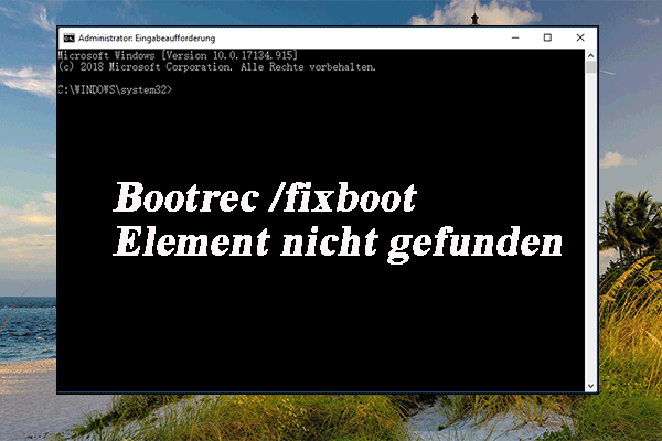 bootrec fixboot element not found
