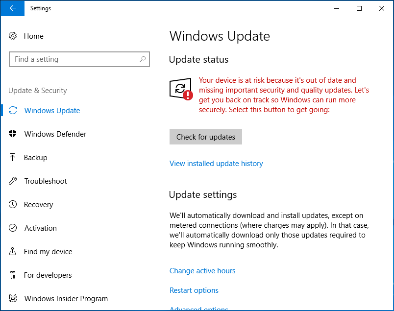 Windows Update Auf Ihrem Gerät Fehlen Wichtige Sicherheits Und Qualitätsfixes de.minitool.com