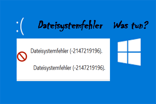 Dateisystemfehler -2147219196