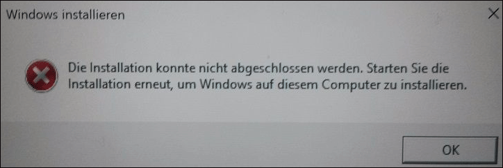 7Lösungen) Windows kann nicht installiert werden. Fehler 0x80300024