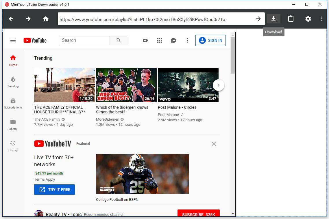 youtube playlist url extractor online