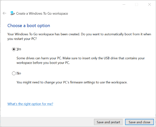  den PC automatich von einem Windows To GO-Arbeitsbereich starten oder nicht